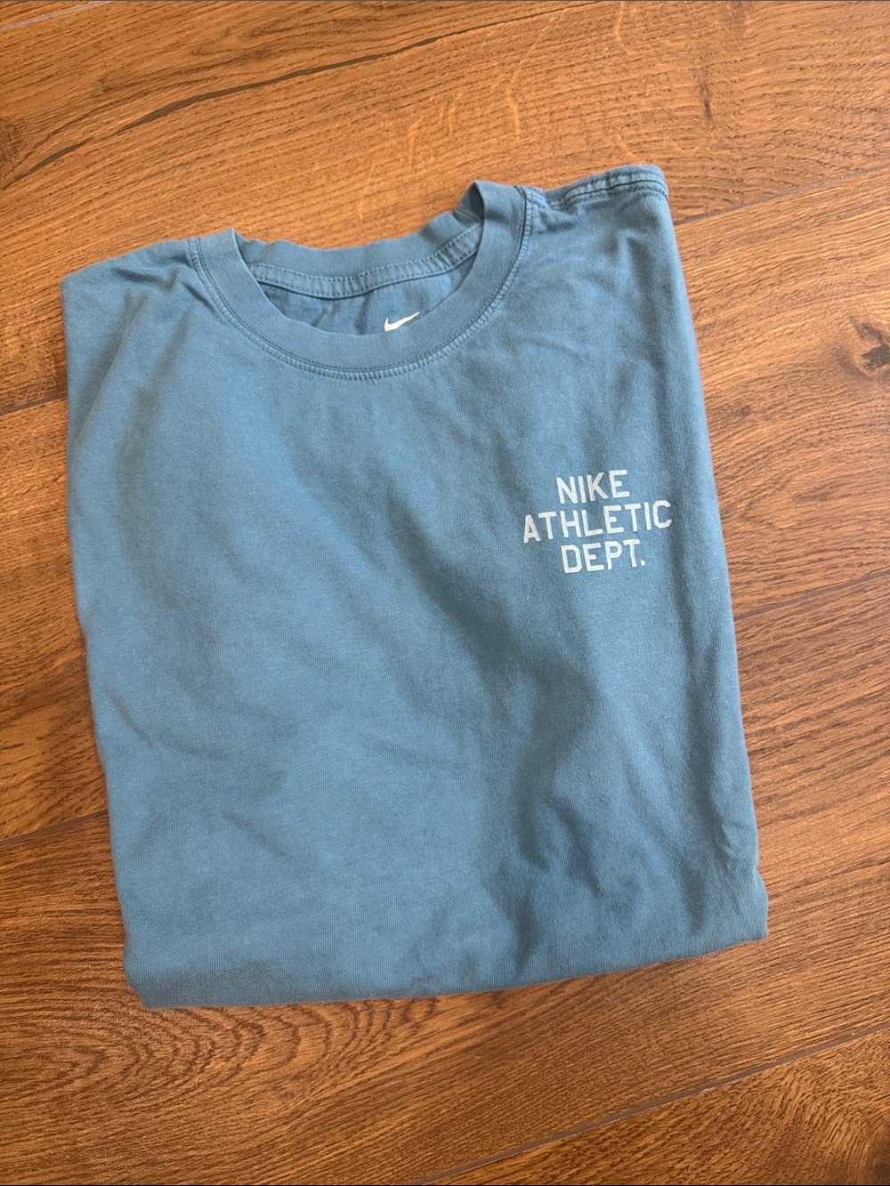 Nike Men's Short-Sleeve Tee in Slate Blue with White Chest Print Size- Large
